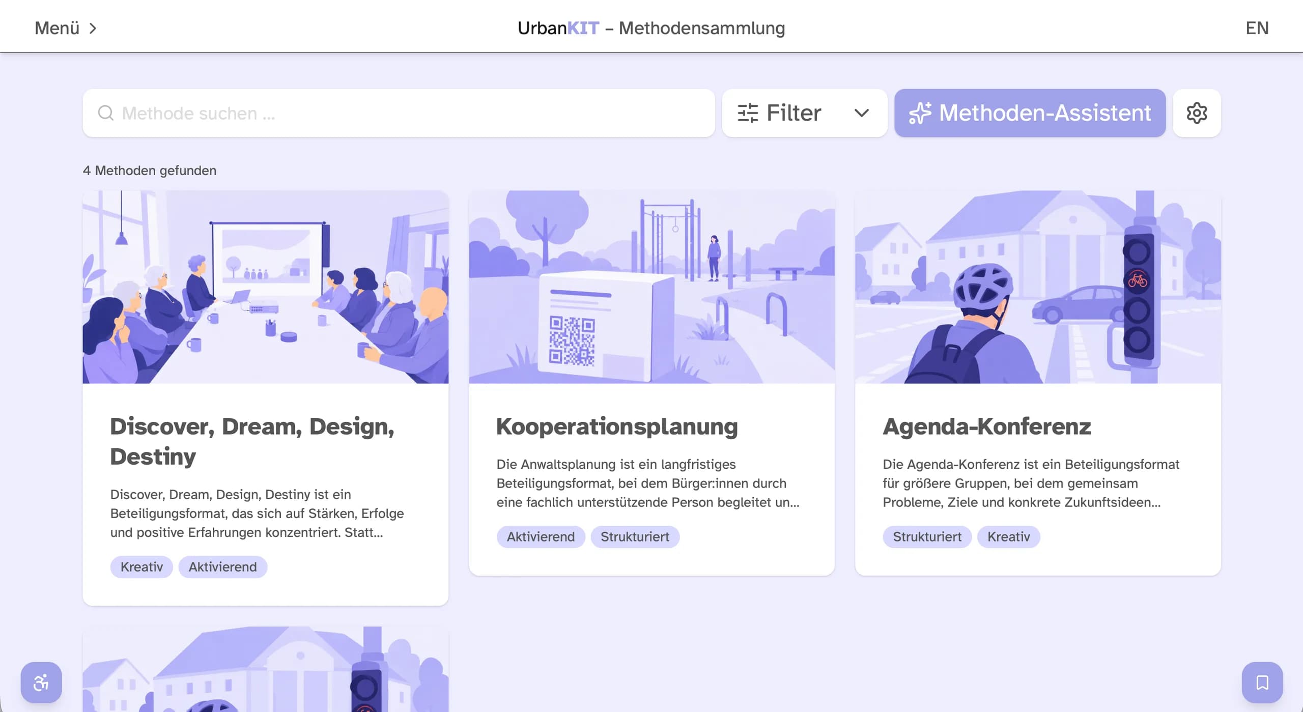 Methodensammlung Landing Page – Urban KIT 
