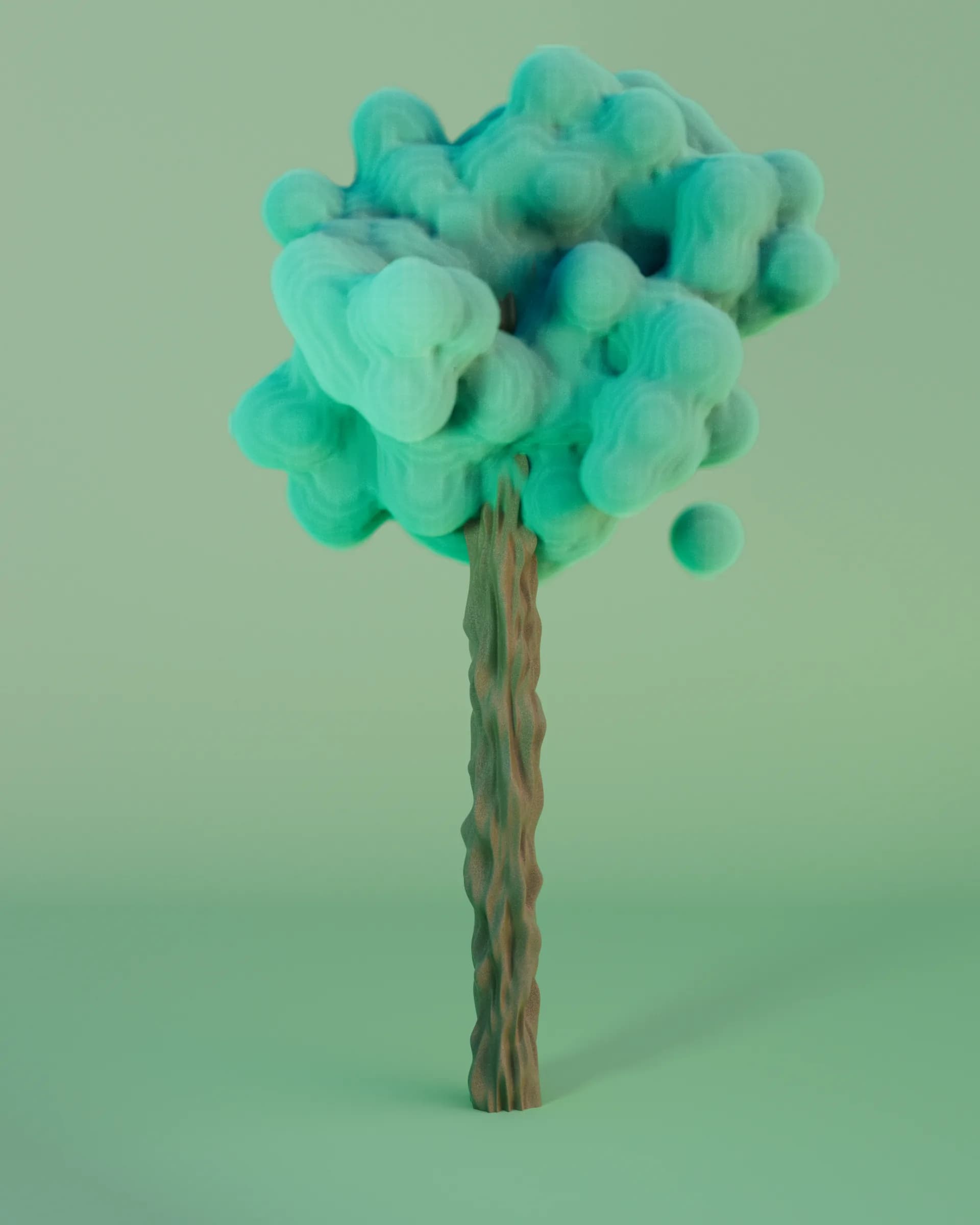 Procedural Fauna Image of one tree