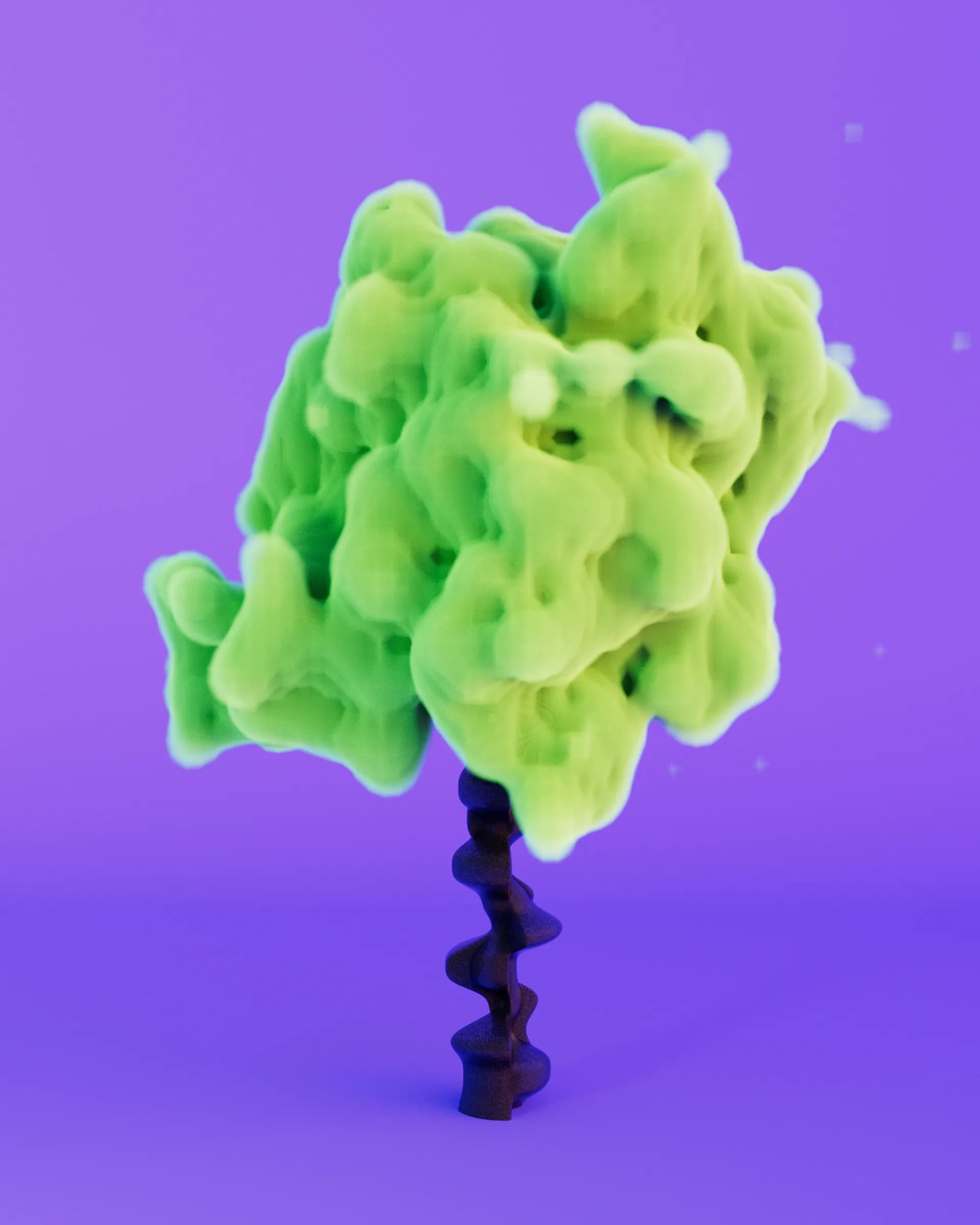 Procedural Fauna Image of one tree